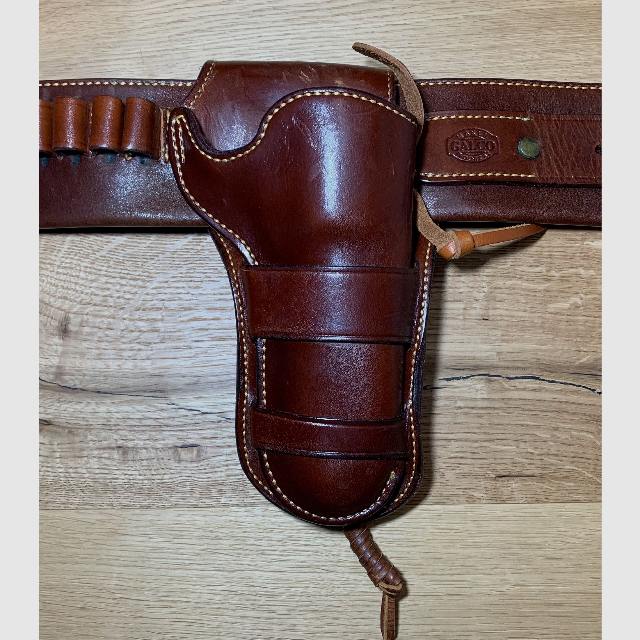 Galco Trail Boss Westerngürtel Holster Colt SAA, Ruger Vaquero, OHNE Revolver, OHNE Patronen 