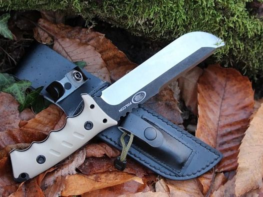 Hochwertiges Outdoor Messer full tang Inkl Lederscheide und Feuerstahl 28cm