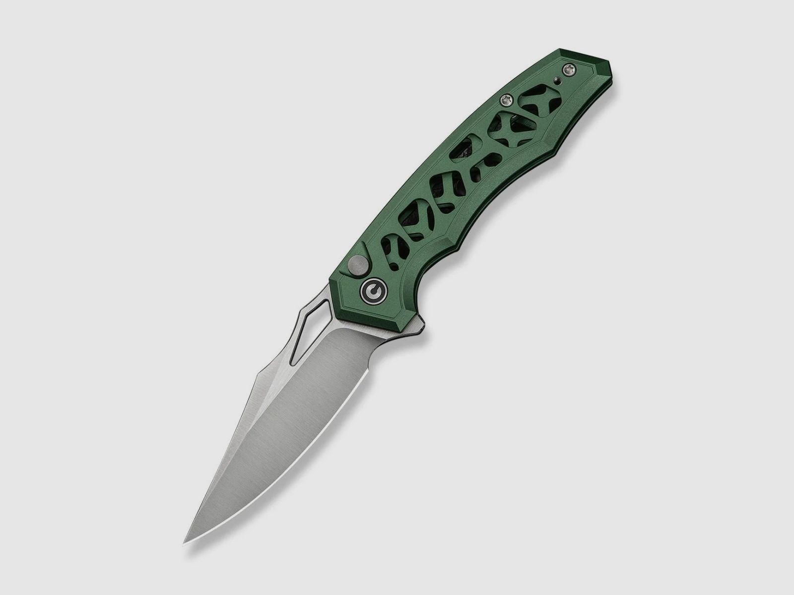 Civivi Anaaki folding knife, green aluminum, satin Nitro-V (C24039-3)