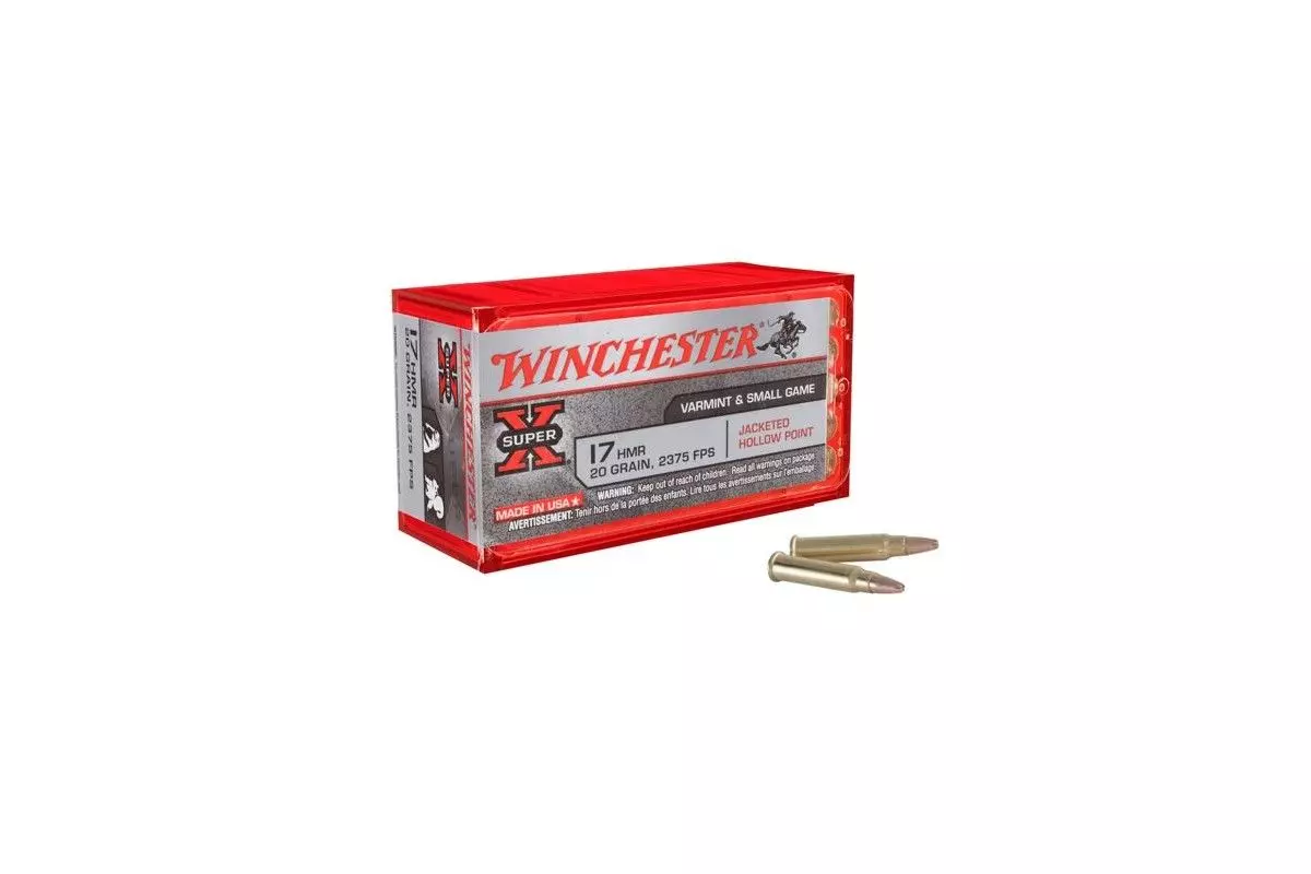 cartouches Winchester super x Calibre :17HMR JHP 20 GRAINS