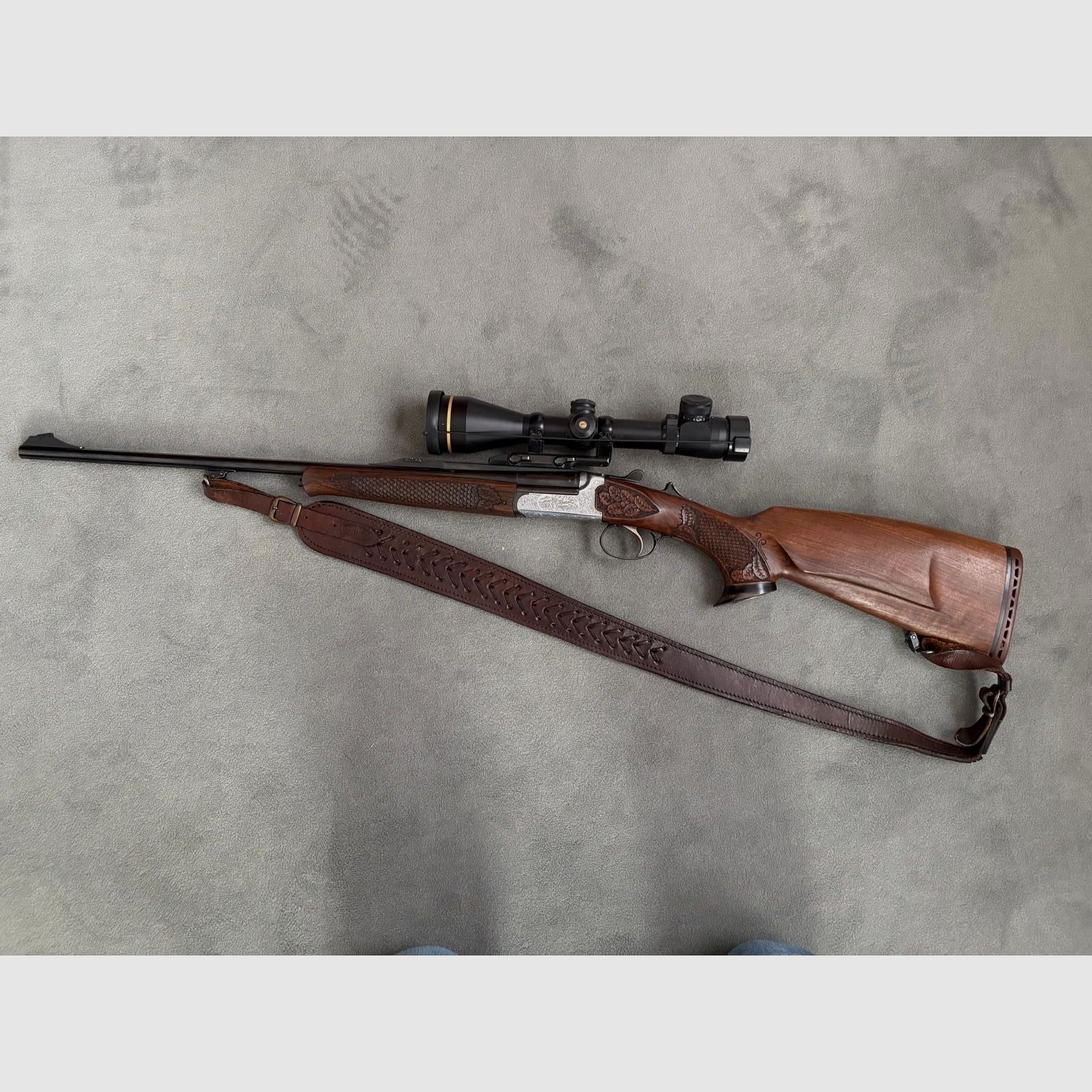 Kipplaufbüchse Sabatti 98, inkl. Optik, Waffenkoffer und Munition