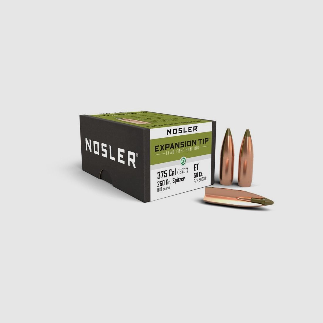 Geschosse Kal. 375-260. Nosler E-Tip 50 Stk.