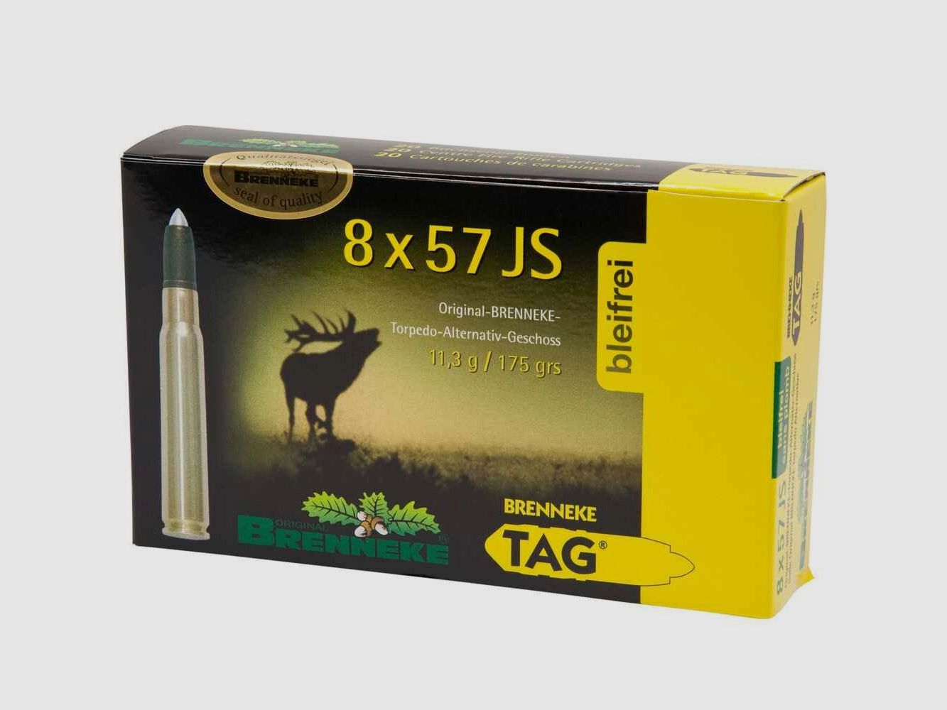 8x57 IS TAG bleifrei 11,3g/175grs. Brenneke