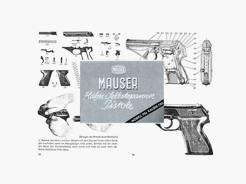 Nachdruck Bedienungsanleitung Pistole MAUSER HSC Cal. 7,65 mm