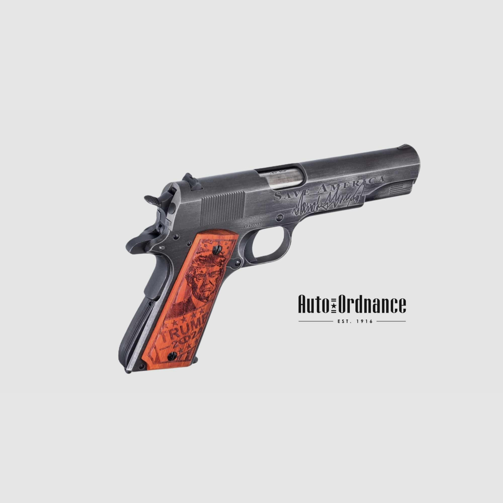 Auto-Ordnance 1911A1 Trump 5″ Salva América .45 ACP