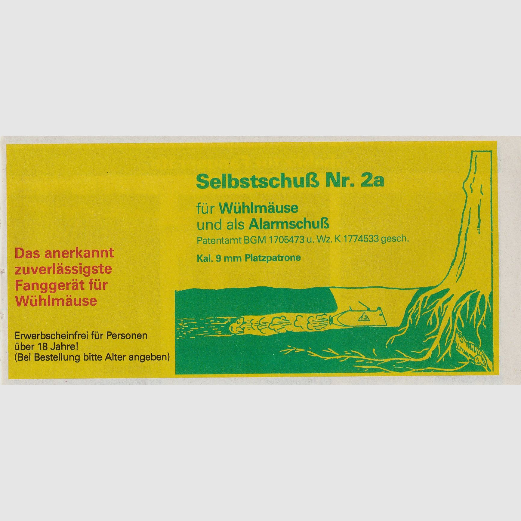 Gopher self-shooting trap Kieferle Auber
