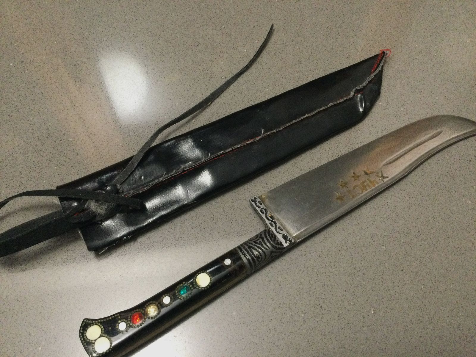 Knife Old, Tartar style, Crimea, very beautiful collector's item.