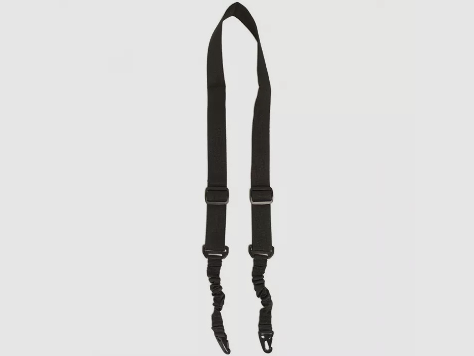 Cintura tattica / cinghia di trasporto con bungee (67-112 cm), 2 punti, Nero