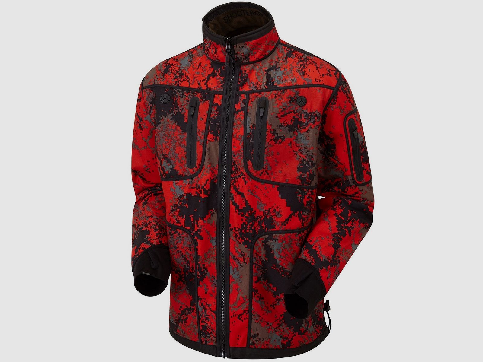 Shooterking Wendbare Fleecejacke Braun Rot