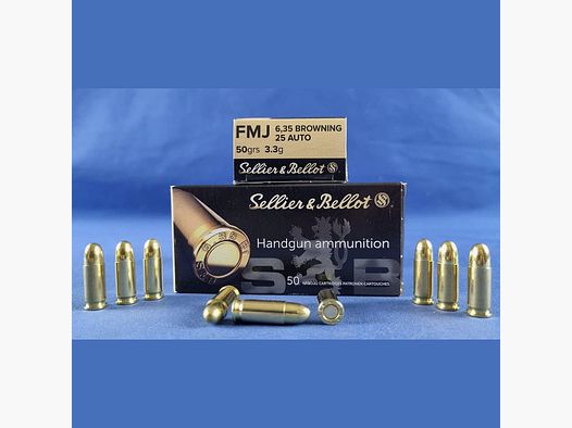 Sellier&Bellot 6,35 Browning FMJ 3,24g/50grs.
