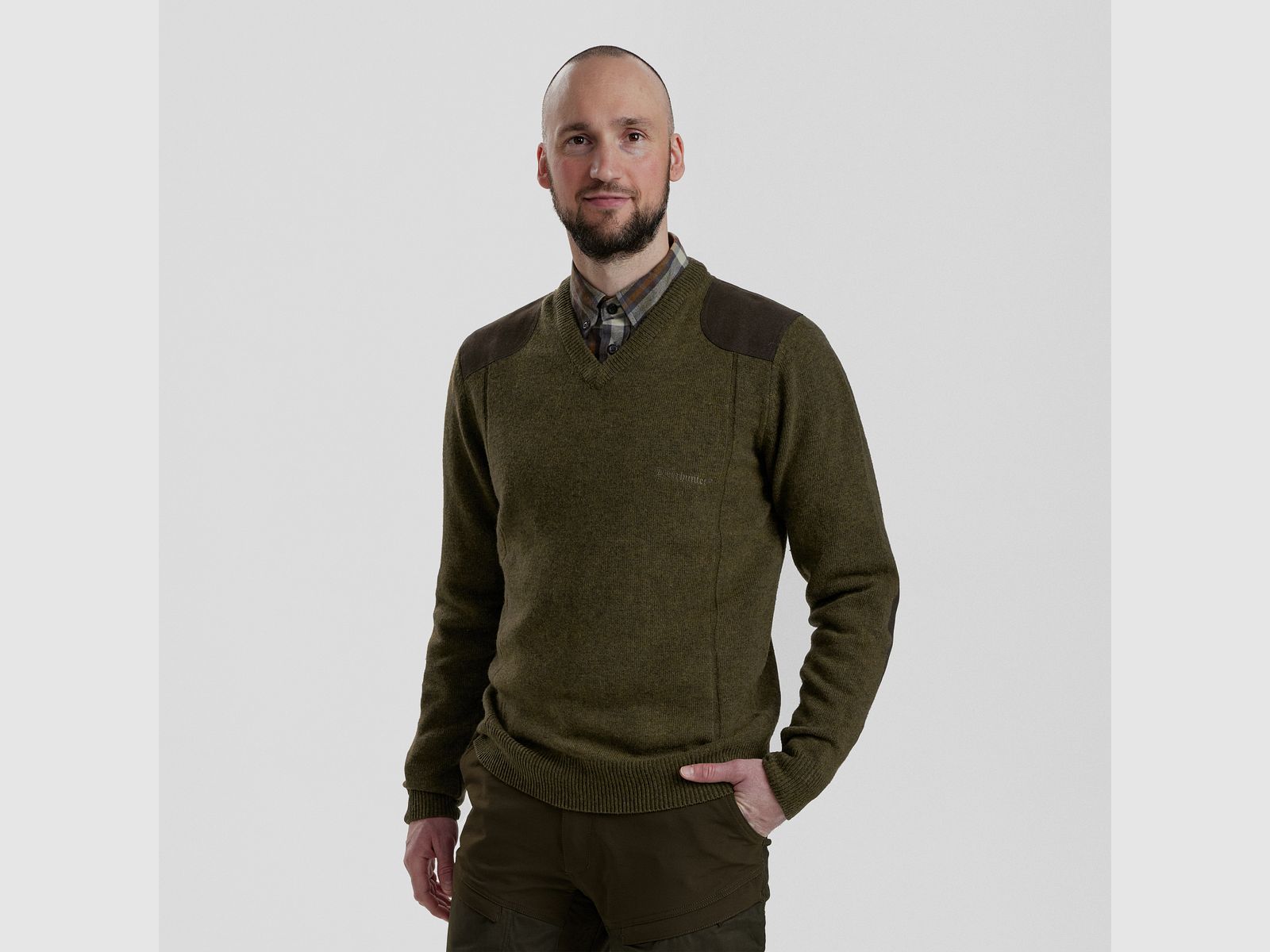 Sheffield Pullover mit V-Ausschnitt - Cypress – Größe: M
