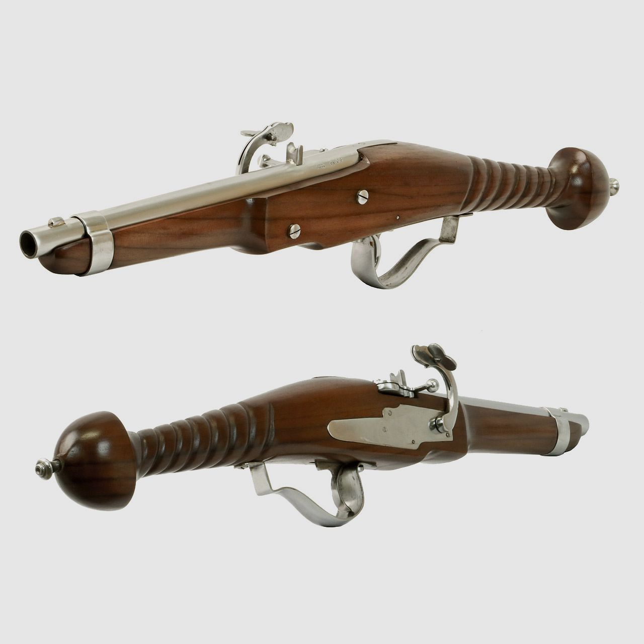 Vorderlader Luntenschlosspistole Matchlock Pistol Kaliber .63 bzw. 16 mm gedrehter Griff (P18)