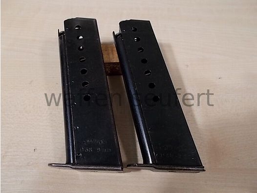 2 Stück Magazine 9mmL Walther P38 Bundeswehr poliert