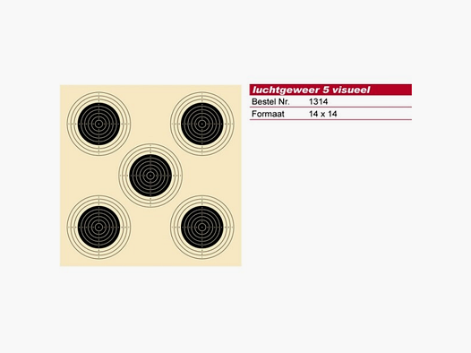 Schmid Paper Targets 10m Air Rifle numbered 14x14 cm (per 50)