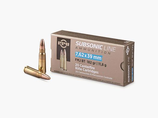 PPU 7,62×39 FMJ BT SUBSONIC