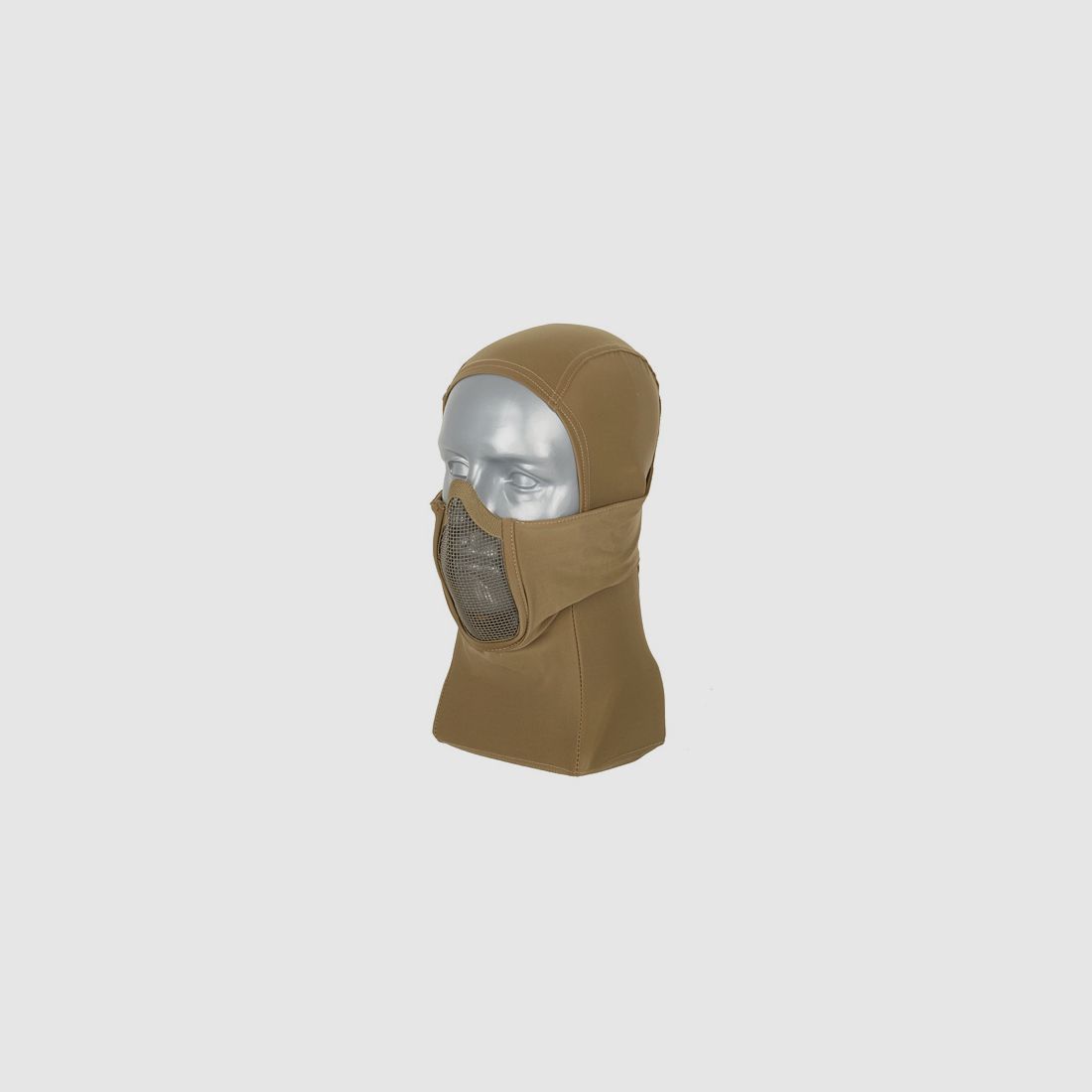 BD "Shadowfighter" Balaclava/Sturmhaube mit integrierter Stahlgeflecht-Gittermaske (TAN)