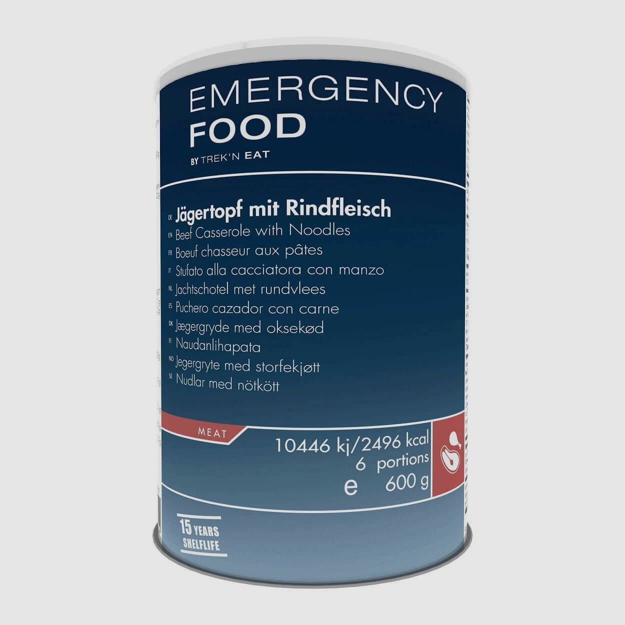TREK'N EAT EMERGENCY FOOD Jägertopf mit Rindfleisch und Nudeln - 600 g