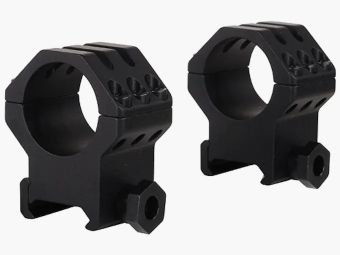 Weaver 6-Hole Weaver-Style Ring nero opaco 25,4mm extra alto, BH 14,3mm