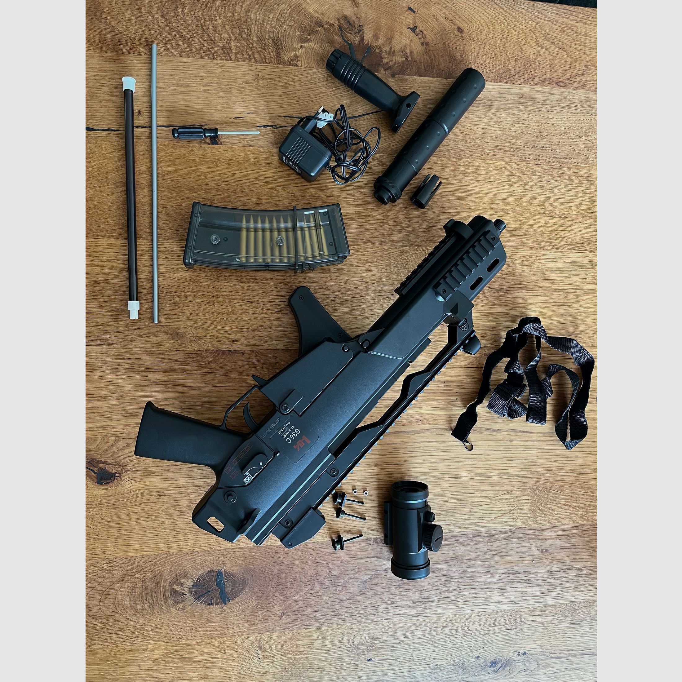 Umarex Airsoft Geweer G36C, elektrische Full-Auto Softairgeweer, aanvalsgeweer met 0,5 Joule, voor 6mm BB-ballen