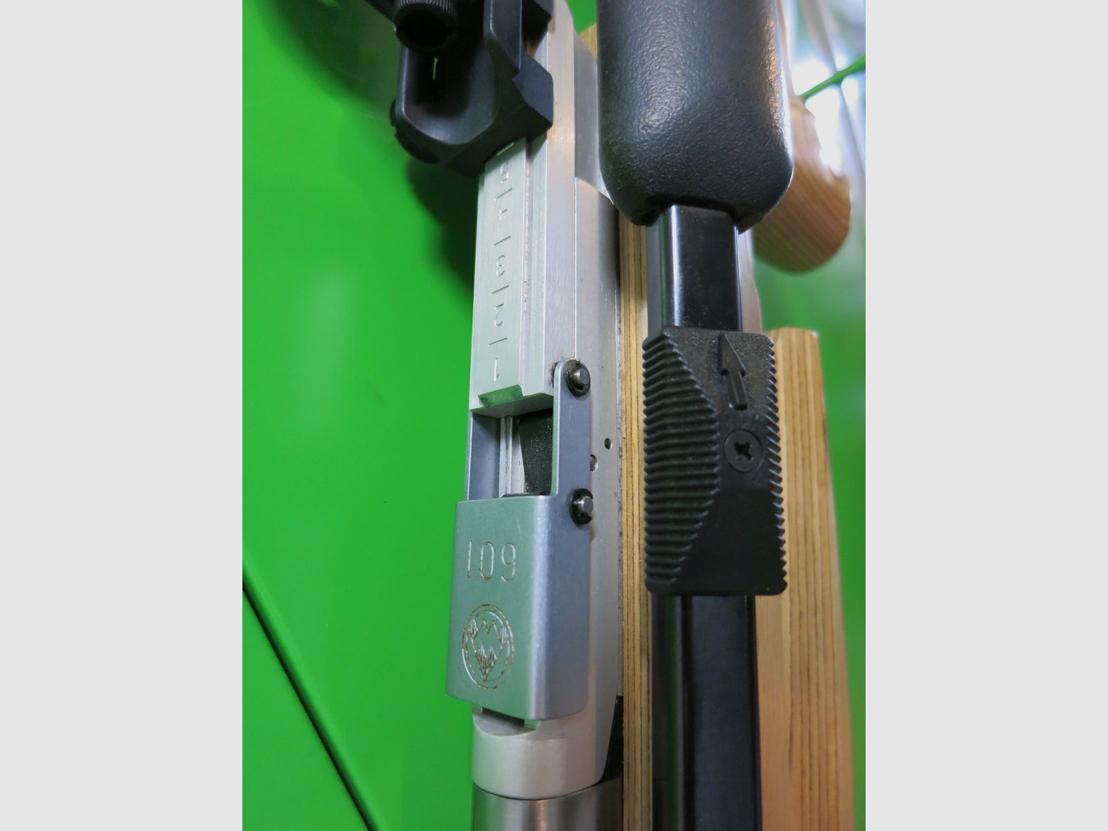 Fine work construction 601 (FWB601) match air rifle; LEFT HAND, adjustable cheek piece, cap, diopter, cal. 4.5 mm .177 #48