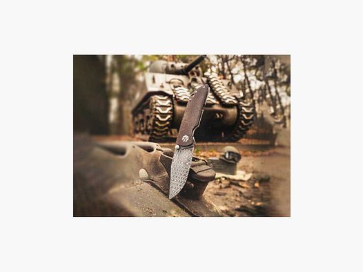 Coltello Damascato Böker M4 Sherman di Chad Nichols