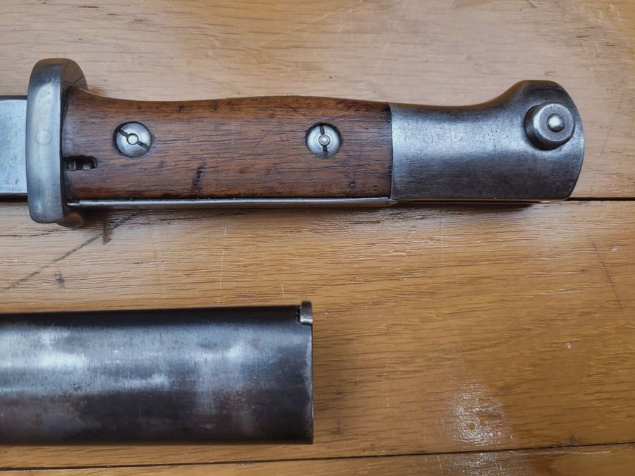 Seltene Bajonett 84/98 2. Typ – Herstellung „Bontgen & Sabin“ – Solingen – Originalscheide – 1. WK – sehr guter Zustand, Bild 10 von 18