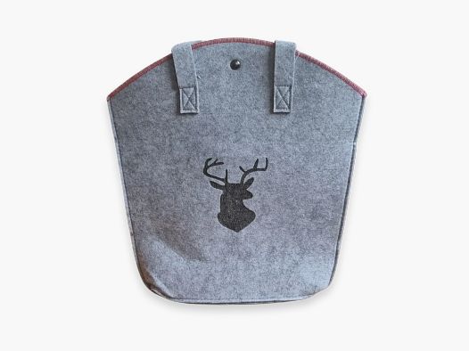Filztasche kompakt mit Hirschkopf-Emblem