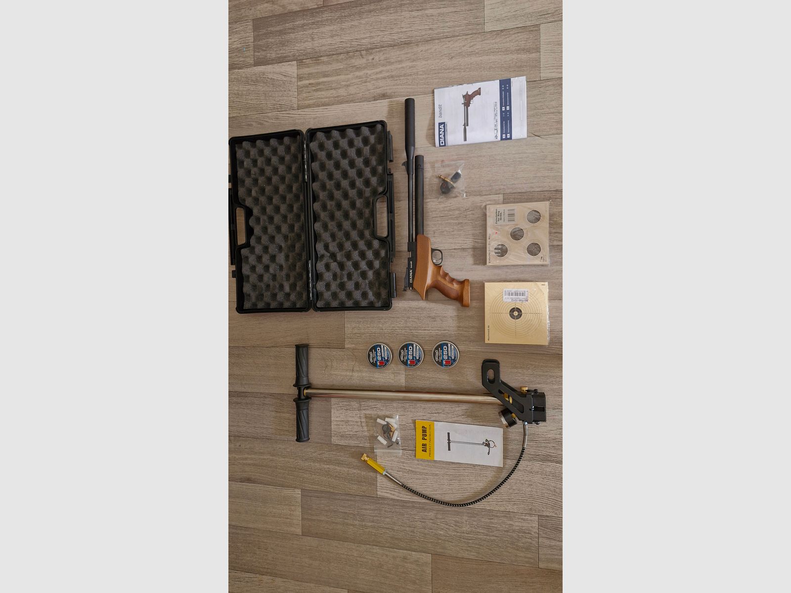 Diana Bandit Pressluftpistole + Pressluftpumpe Neu!
