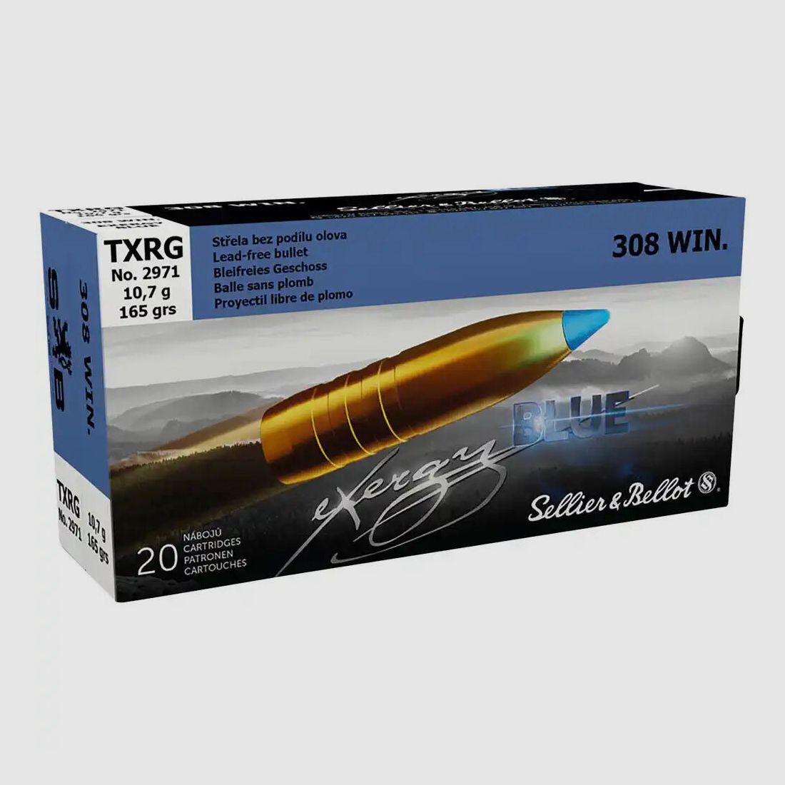 Sellier & Bellot	 165grs TXRG Blue 20STK .308Win