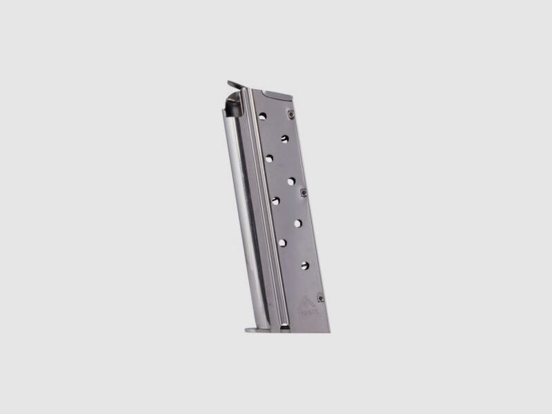 Magasin Mec-Gar Colt 1911 9mm Luger 9 coups / nickelé