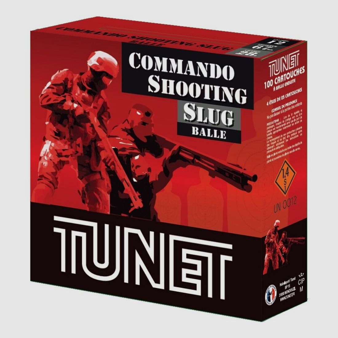Tunet Commando Slug 25 stuks 12/67,5