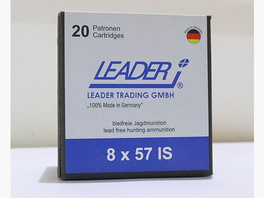 Leader 8x57IS LJG-SX 8,2g/127gr Büchsenpatronen Bleifrei