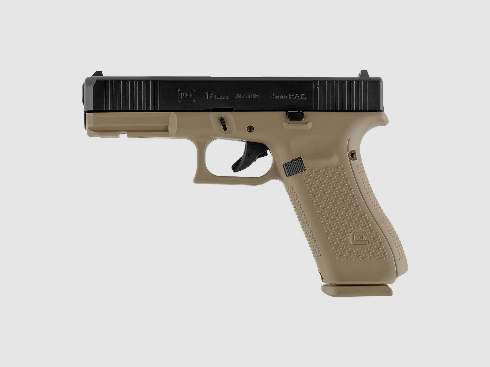 Glock G17 Gen5 Coyote Schreckschuss Pistole Kaliber 9mm P.A.K.