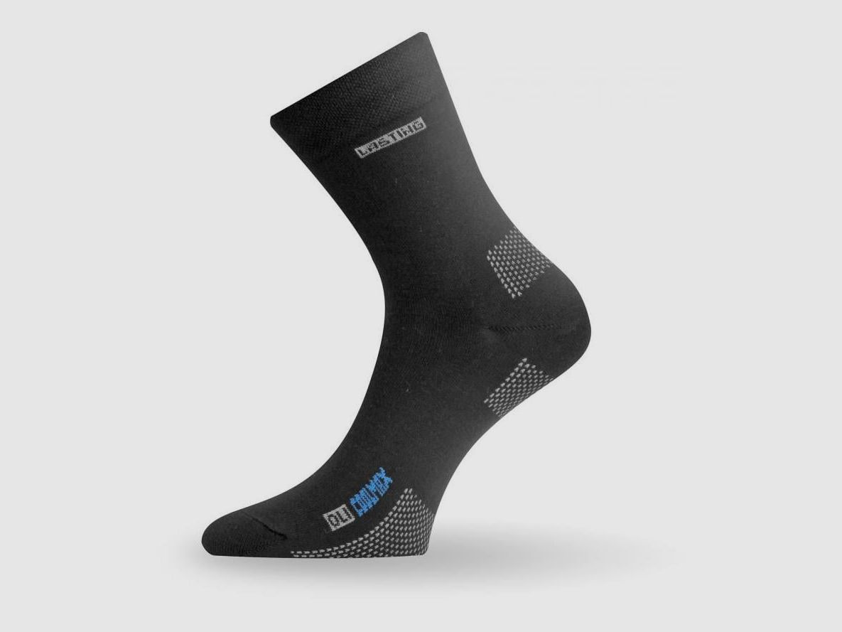 Lasting OLI Coolmax® Trekking-Socke Unisex halbhoch Schwarz    L (EU 42-45)