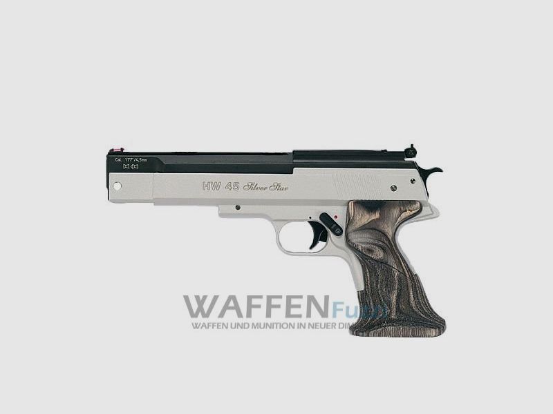 HW 45 Silverstar Luftpistole Weihrauch Kaliber 4,5mm Diabolo