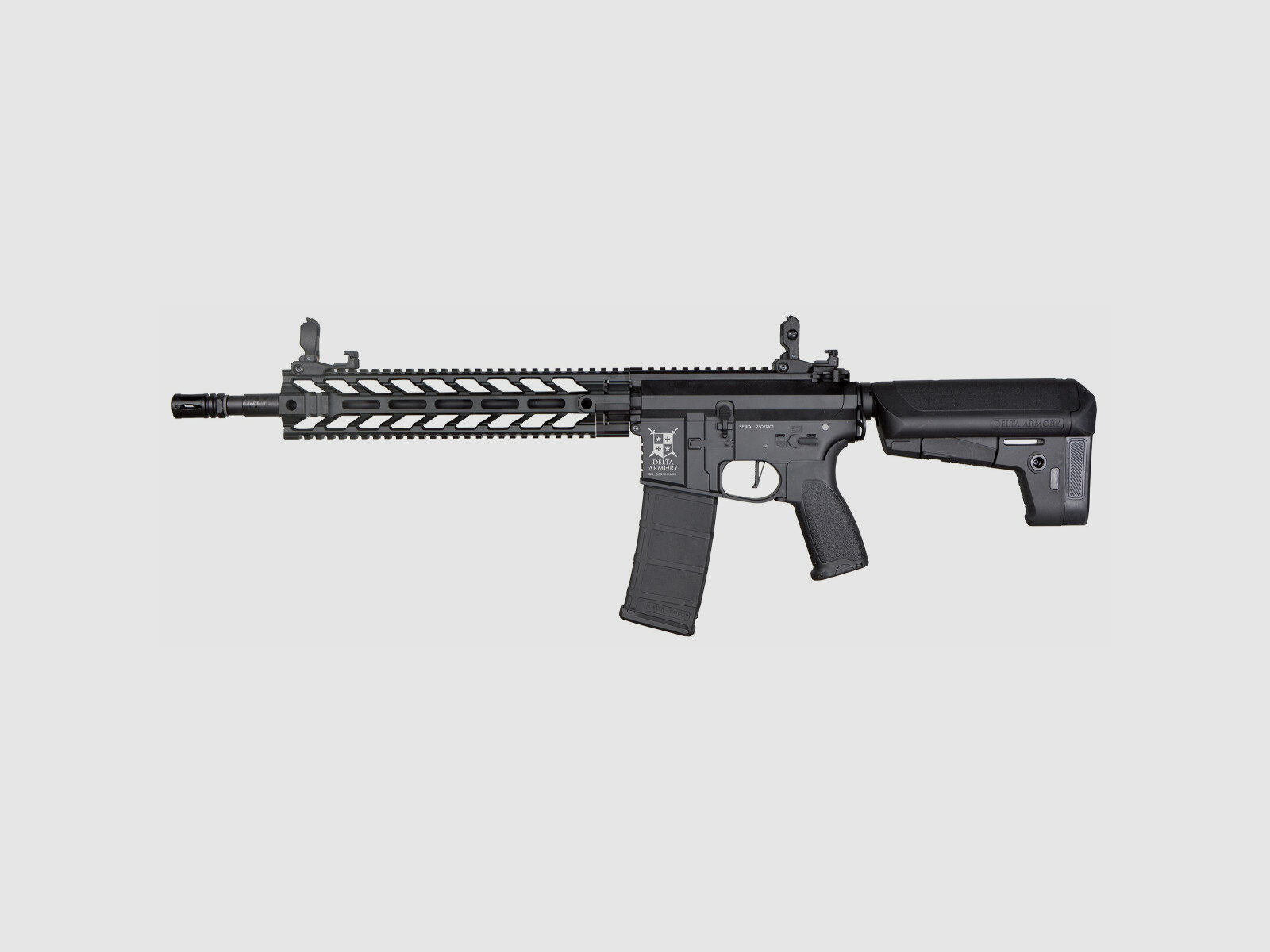 AR15 M-Lok Long BRAVO Delta Armory Schwarz S-AEG Airsoft Gewehr Frei ab 18 Jahren