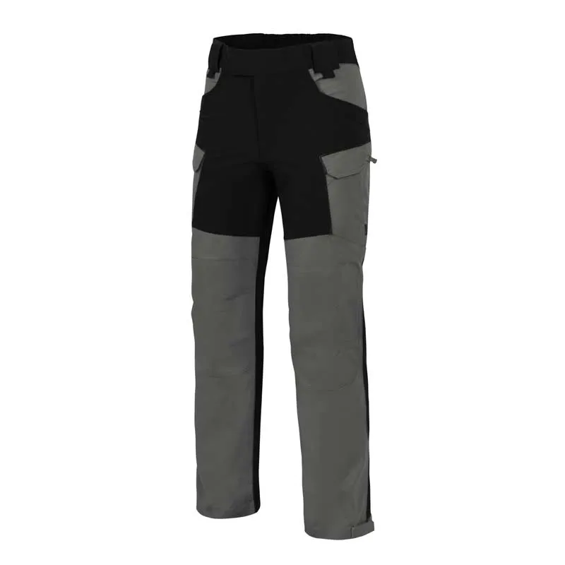 Helikon-Tex – Pantalon tactique pour terrain difficile HYBRID OUTBACK PANTS® – DuraCanvas® couleur Cloud Grey / Noir