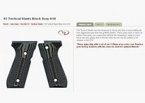 VZ Empuñaduras para Beretta 92/96/98 Tactical Slants Negro Gris G10