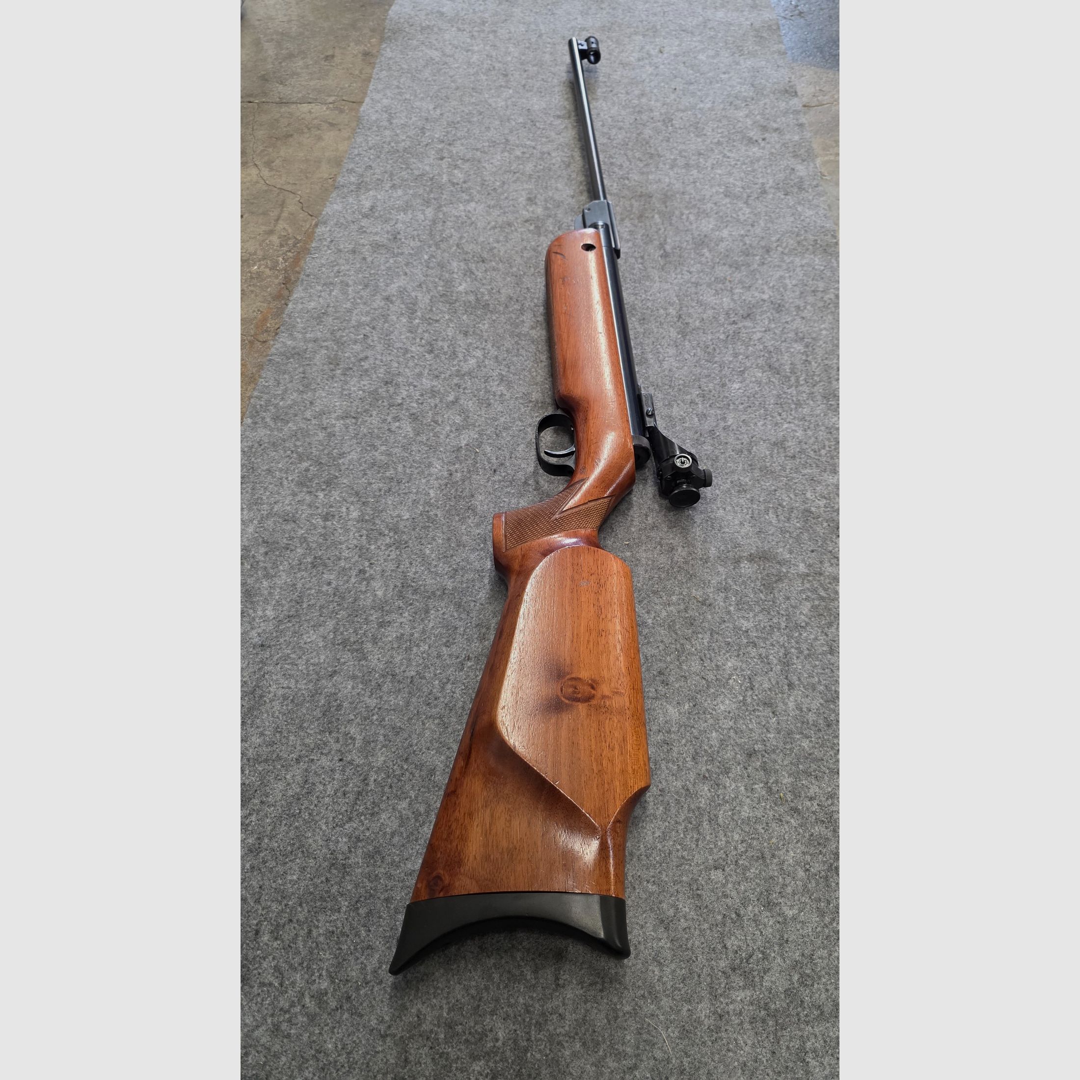 Carabina ad aria compressa Walther Mod. 55 Knicker molto vecchia, con diottra e senza marchio F, degli anni ’50/’60, calibro 4,5 mm diabolo, immagine 4 di 14