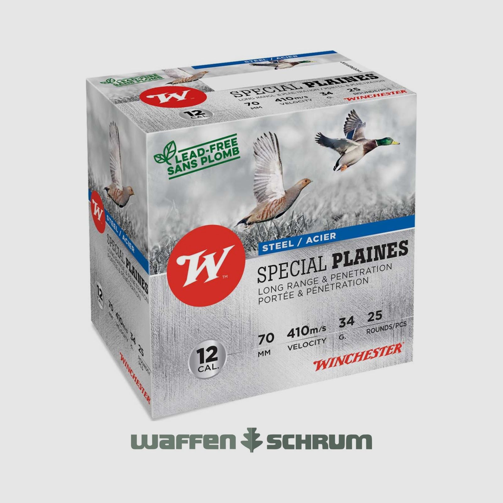 Winchester Acier Special Plaines 12/70 3,1mm - 34g