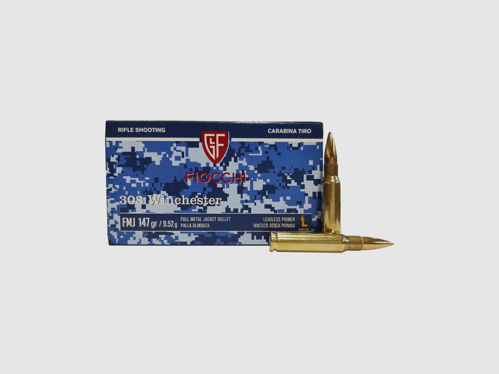 Fiocchi Cartridges .308 Winchester FMJ 147 gr, image 1 of 2