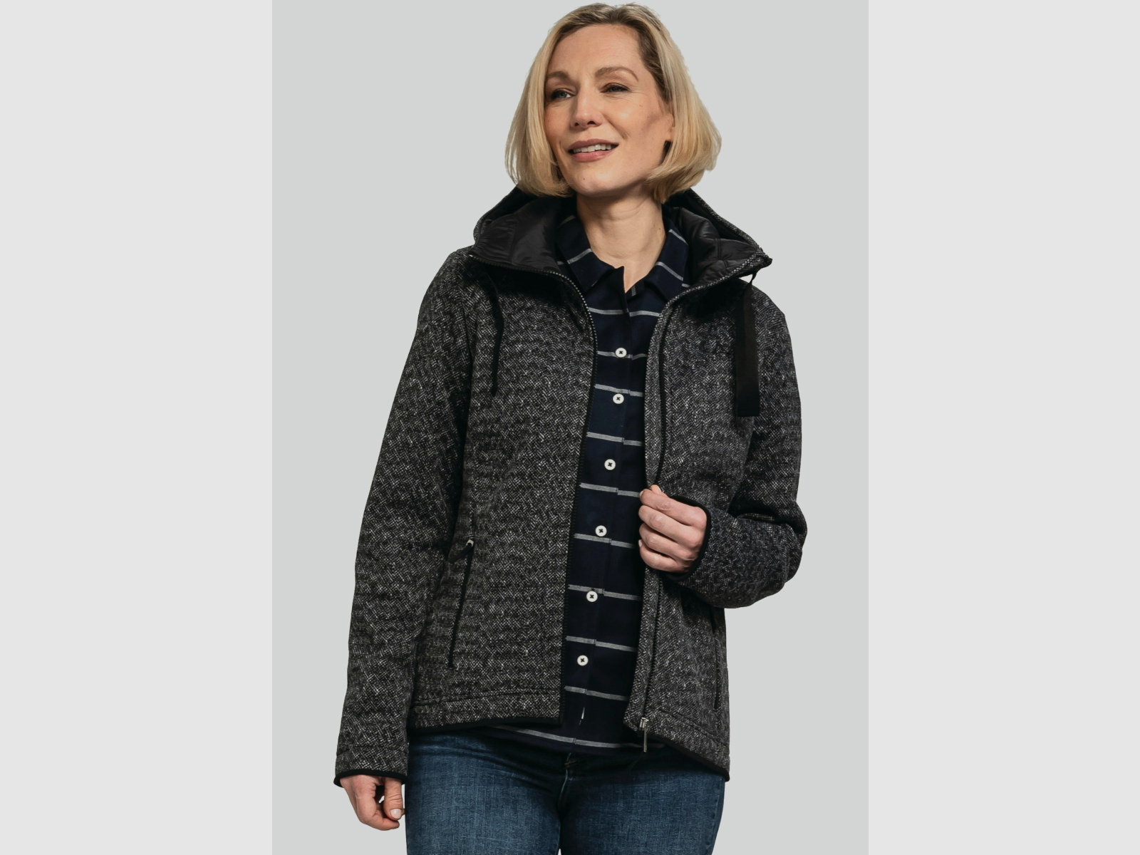SCHÖFFEL Fleece Hoody Aurora L Schwarz