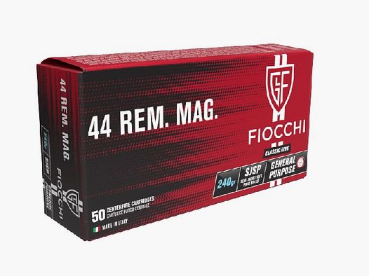 Fiocchi cal. 4.. revolver .44RemMag TM 240 grs 50 pièces 15,5 g