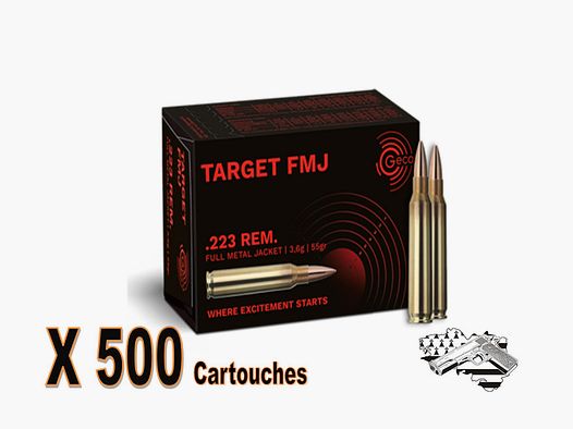 GECO .223 rem TARGET FMJ 63 grs par 500