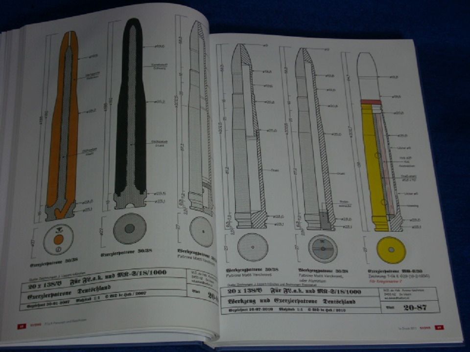 Fl.a.k cartridges en projectielen 2,0 cm tot 15,0 cm Duitsland 1935 tot 1945