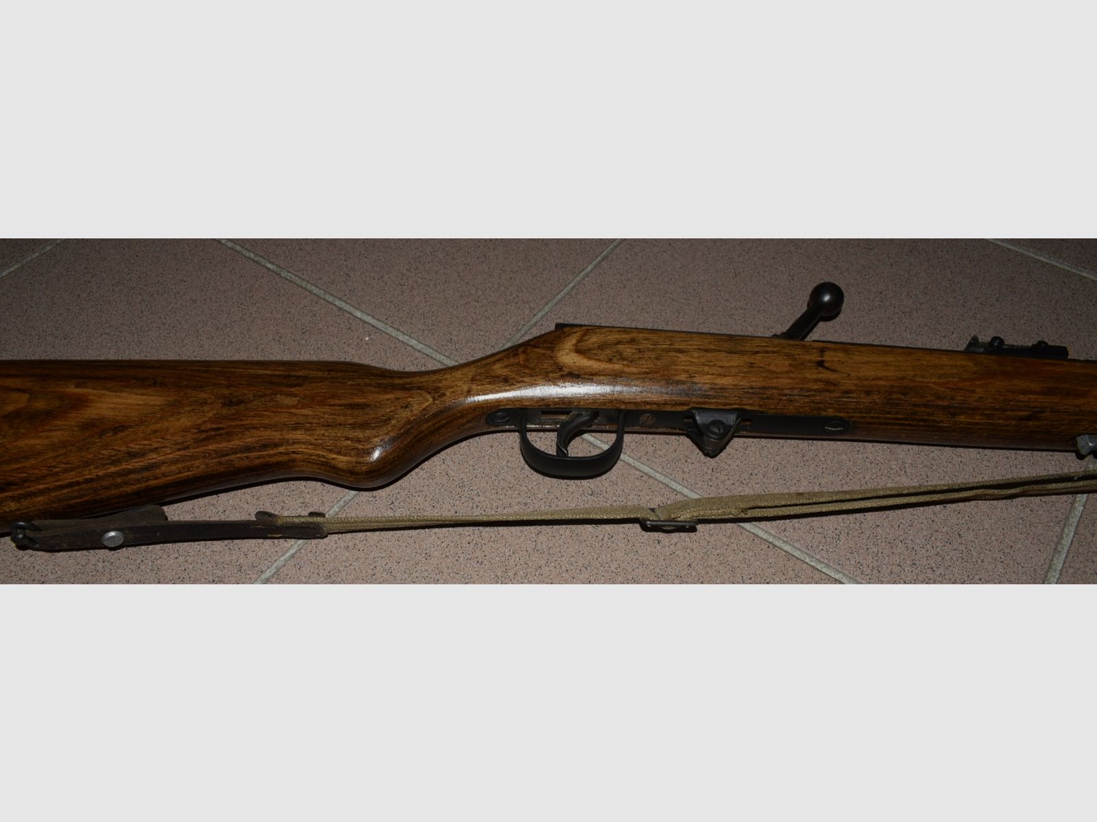 Luchtgeweer Haenel 49a, zeer vroeg GST Geweer, loop gestempeld, veer en afdichting nieuw