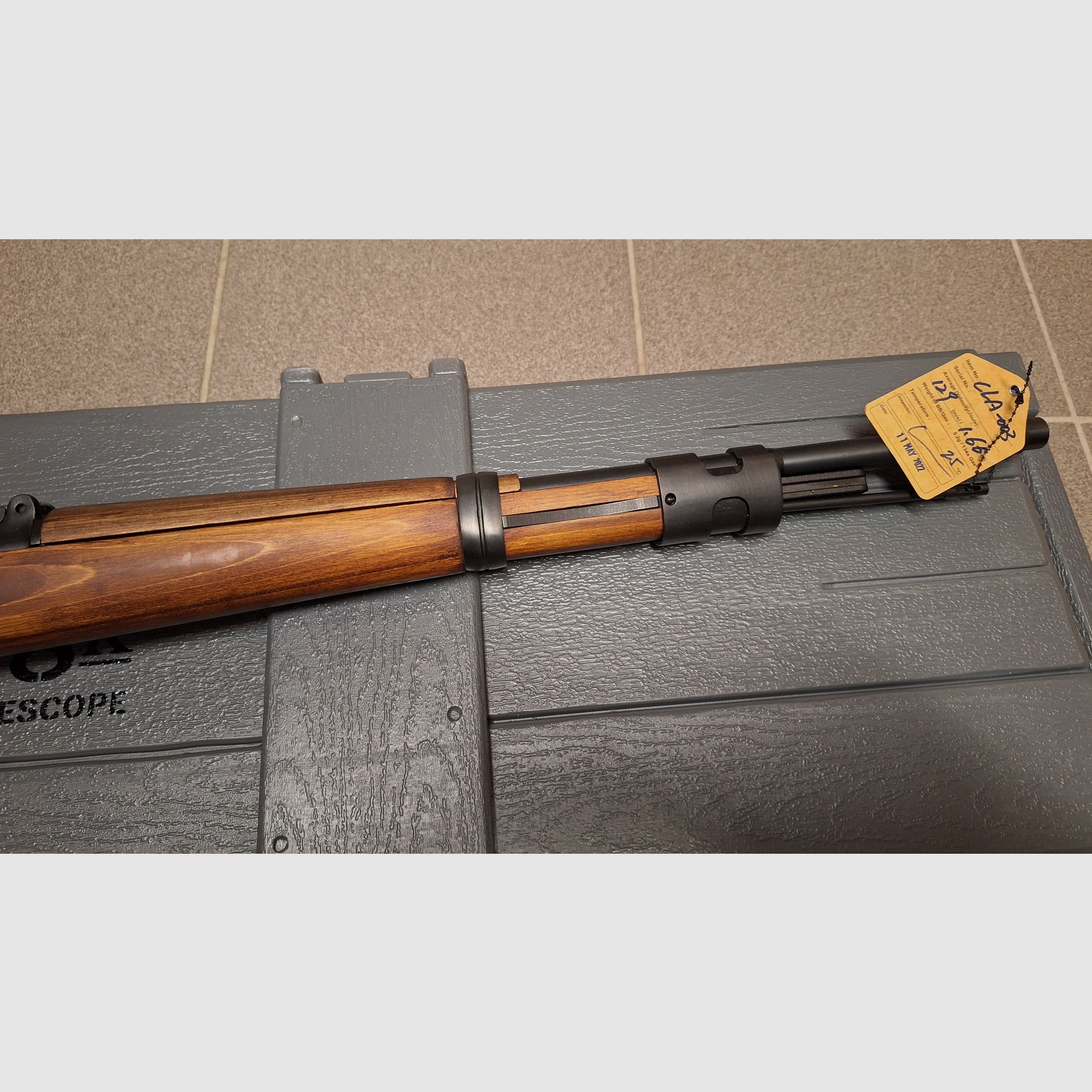 Ares Mauser Karabiner 98K acero rifle de cerrojo con ZF39 6mm BB madera real + caja de armas - ¡NUEVO!