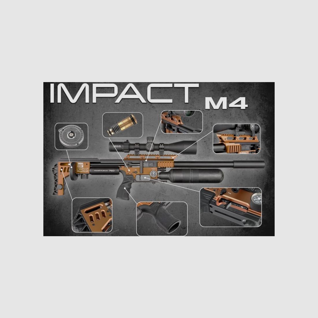 FX Impact M4 Sniper Copper Extended 6.35 mm /.25, image 5 sur 5