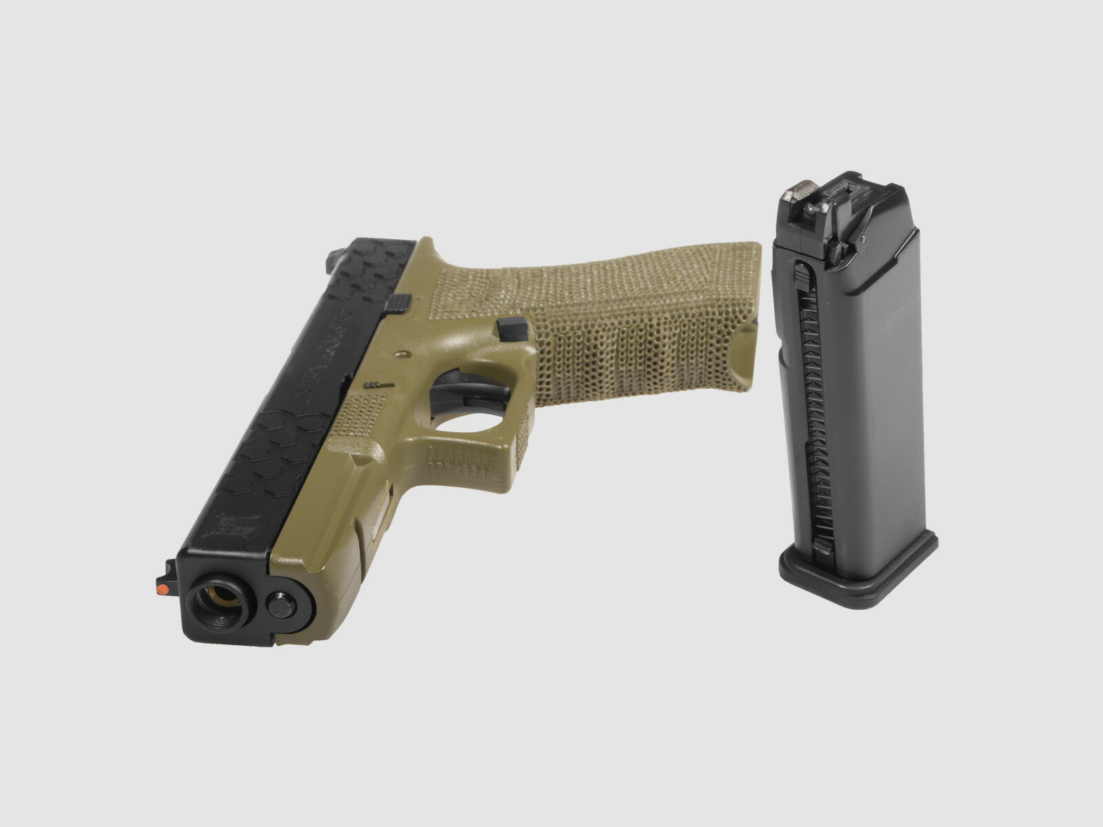 P03 GBB Airsoft Pistol in Olive | Delta Armory
