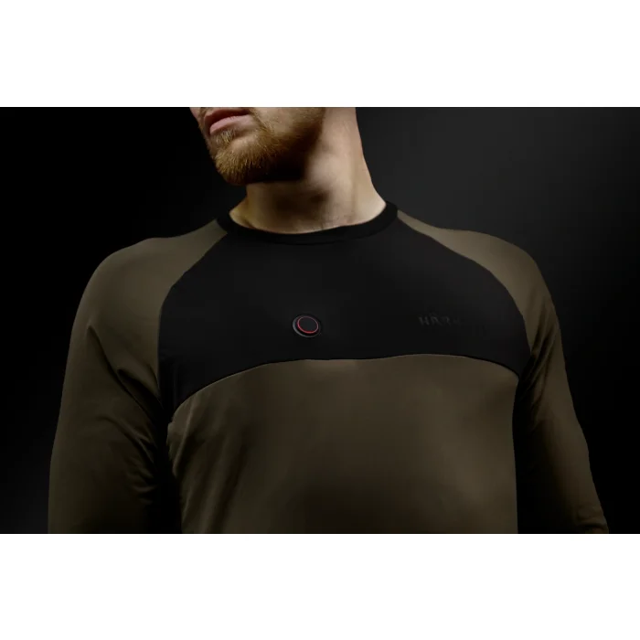 T-shirt thermique chauffant Harkila Heat USB-C Willow green/Black (119730017), image 6 sur 7